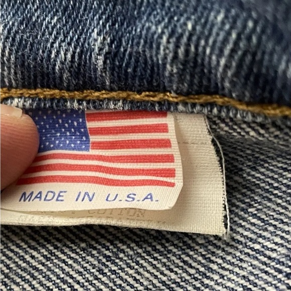 VTG 1992 Too Cute 5 Button Close Denim Jeans L 32X32 Blue Mickey Minnie Mouse - Picture 8 of 9